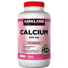 Viên Uống Bổ Sung Canxi + D3 Kirkland Calcium 600mg Mỹ